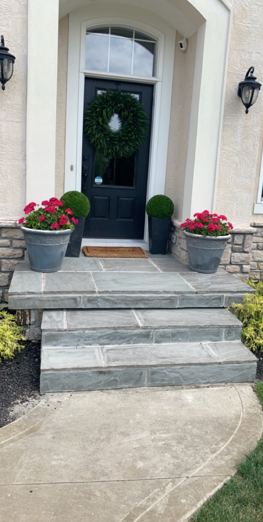 Bluestone front entrance steps